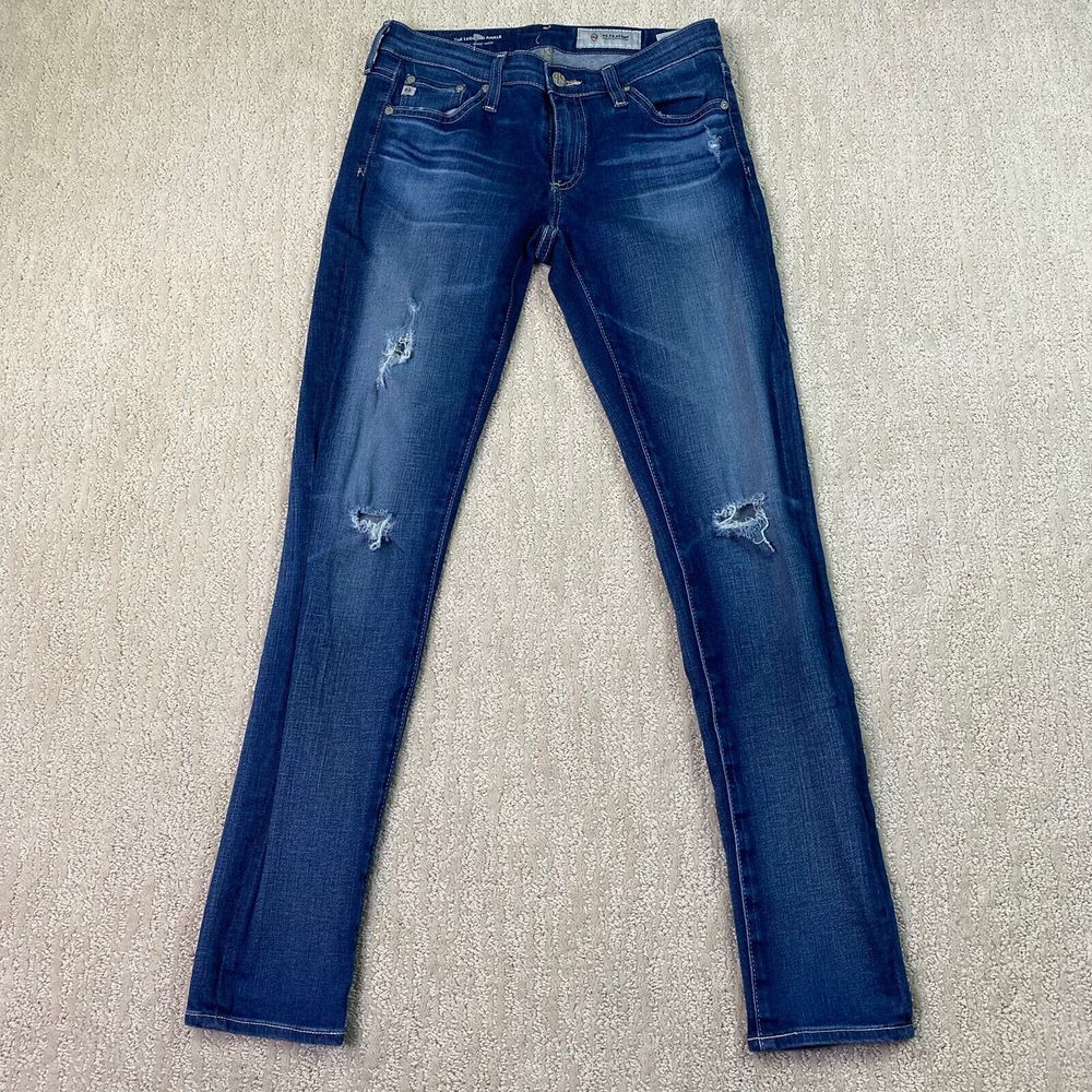 Adriano Goldschmied‎ Legging Ankle Jeans Womens Blue Denim Super Skinny Size 26R